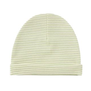 Organic Cotton Baby Beanie Cap | Meadow Mist Stripe