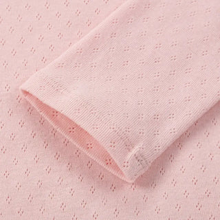 Pink Jacquard Long Sleeve Bodysuit | Pink Jacquard